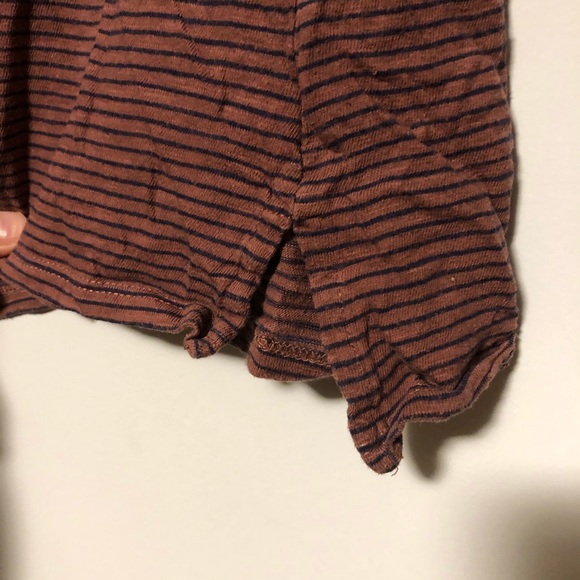 Zara Trafulic Oversized Long Sleeve Scoop Neck Loose Fit Crop T-shirt Stripe C - Picture 4 of 7